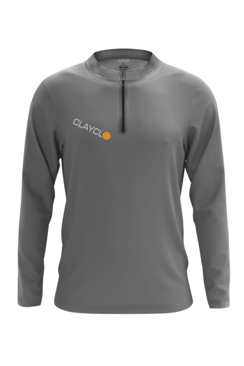 Clayclo Midlayer Grey 1/4 Zip Longesleeve Heren