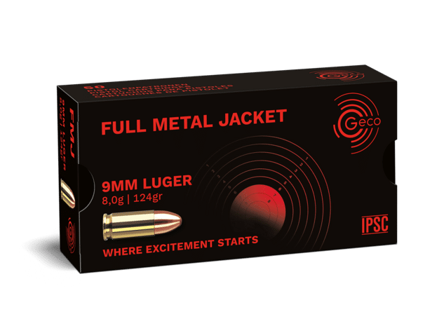 Geco 9x19 / 9mm Luger FMJ 124 grain (1000 stuks)